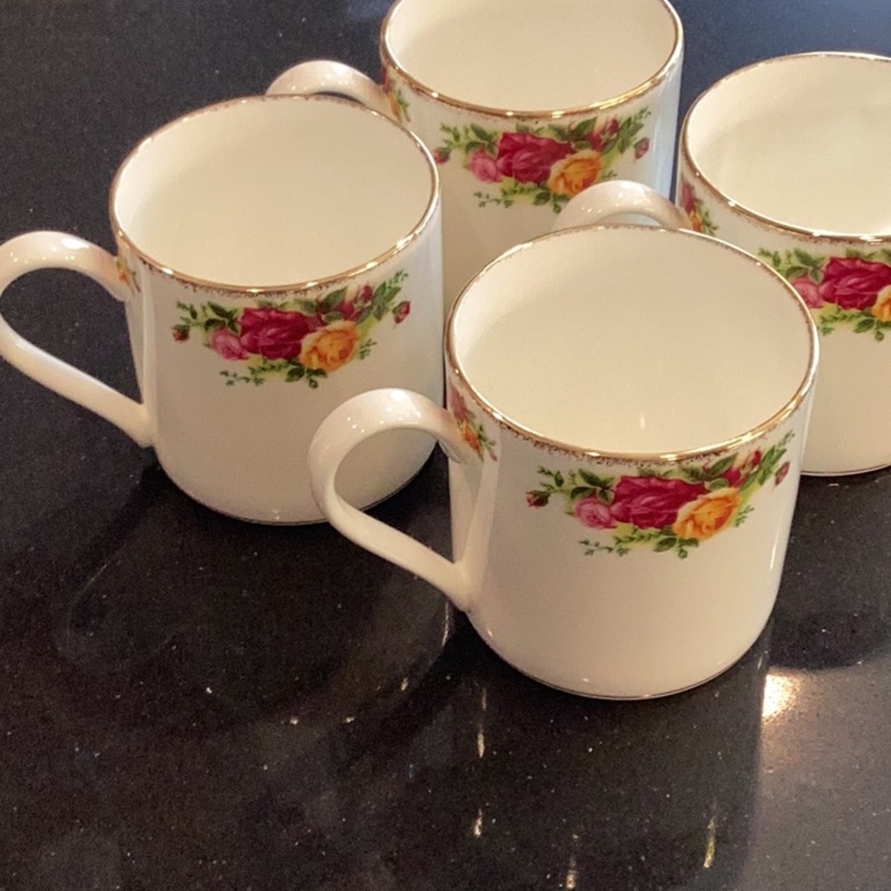 Royal Albert coffee mugs, set of 4